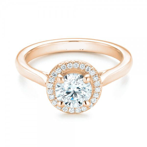 Custom Diamond Halo Engagement Ring [Setting Only] - EC089 - Roselle Jewelry