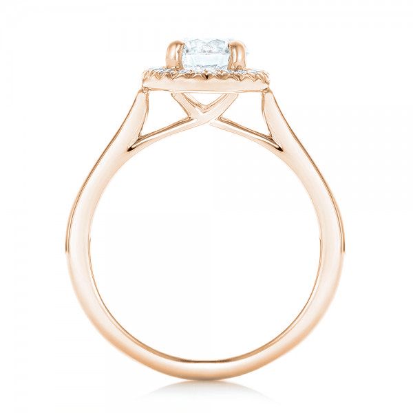 Custom Diamond Halo Engagement Ring [Setting Only] - EC089 - Roselle Jewelry