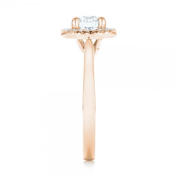Custom Diamond Halo Engagement Ring [Setting Only] - EC089 - Roselle Jewelry