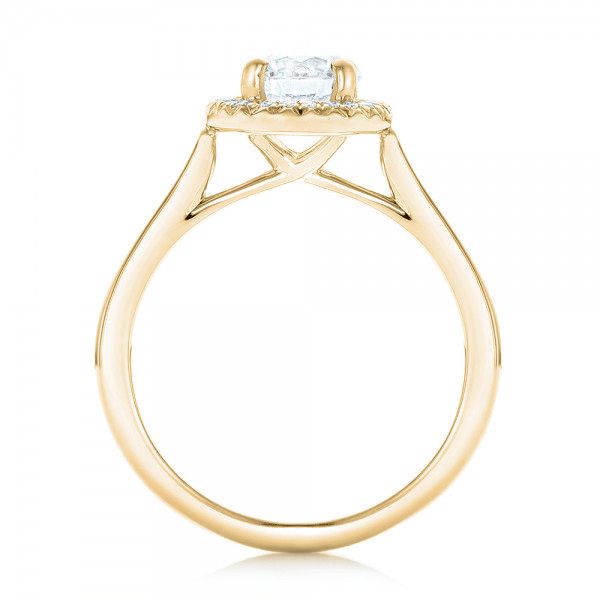 Custom Diamond Halo Engagement Ring [Setting Only] - EC089 - Roselle Jewelry