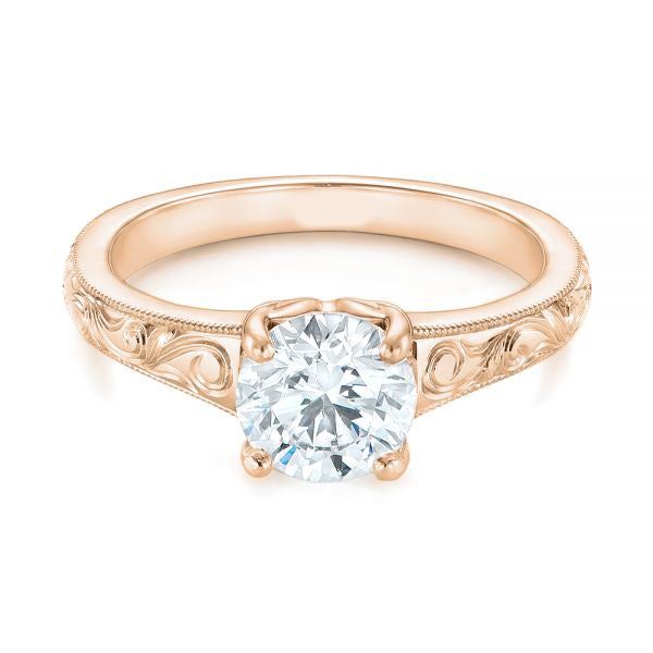 Vintage Solitaire Diamond Engagement Ring [Setting Only] - EC063 - Roselle Jewelry