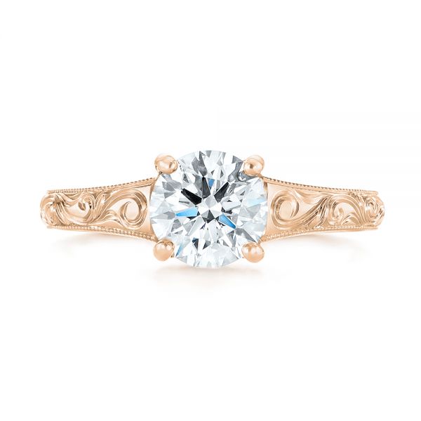 Vintage Solitaire Diamond Engagement Ring [Setting Only] - EC063 - Roselle Jewelry