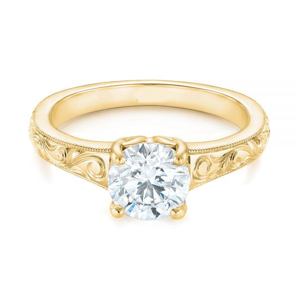 Vintage Solitaire Diamond Engagement Ring [Setting Only] - EC063 - Roselle Jewelry