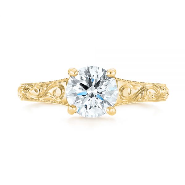Vintage Solitaire Diamond Engagement Ring [Setting Only] - EC063 - Roselle Jewelry