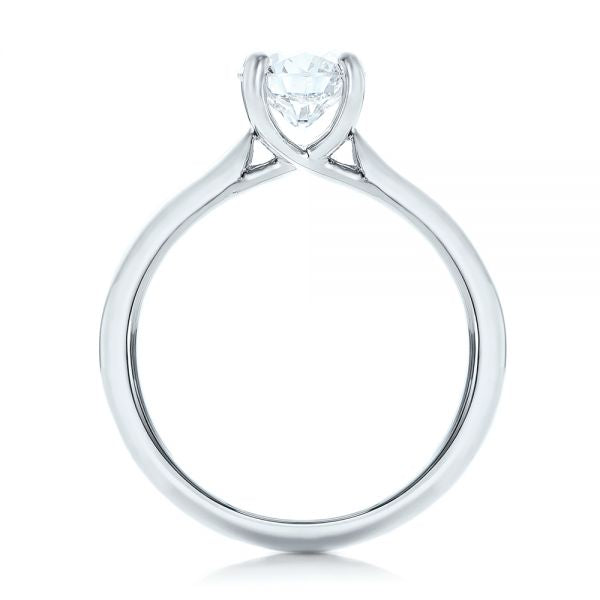 Custom Solitaire Engagement Ring With Tapered Shank [Setting Only] - EC091 - Roselle Jewelry