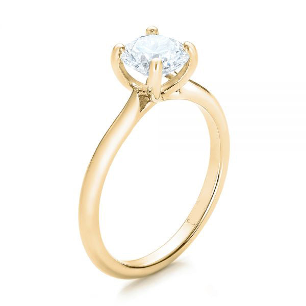 Custom Solitaire Engagement Ring With Tapered Shank [Setting Only] - EC091 - Roselle Jewelry