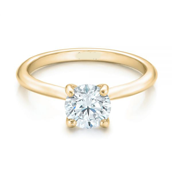 Custom Solitaire Engagement Ring With Tapered Shank [Setting Only] - EC091 - Roselle Jewelry