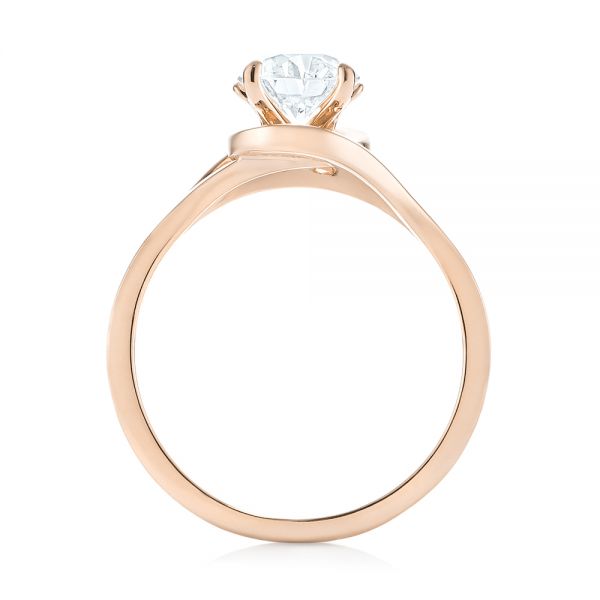 Custom Solitaire Diamond Engagement Ring [Setting Only] - EC068 - Roselle Jewelry