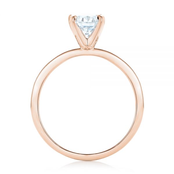 Side Stone Diamond Engagement Ring [Setting Only] - EC090 - Roselle Jewelry