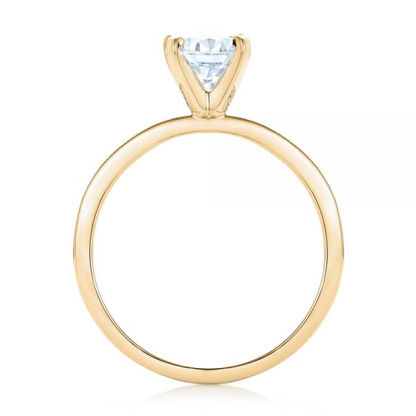 Side Stone Diamond Engagement Ring [Setting Only] - EC090 - Roselle Jewelry