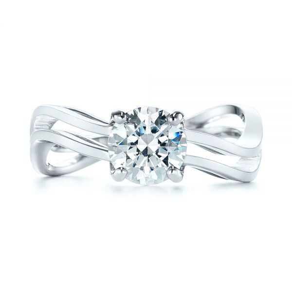 Double Strand Solitaire Diamond Engagement Ring [Setting Only] - EC031 - Roselle Jewelry