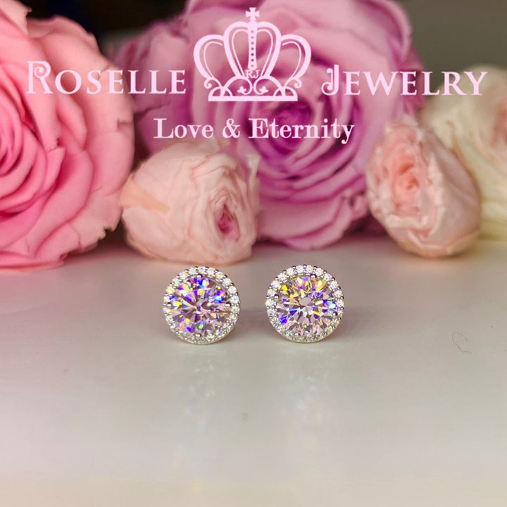 1.00CT Detachable Floral Stud Earrings - RR10 - Roselle Jewelry