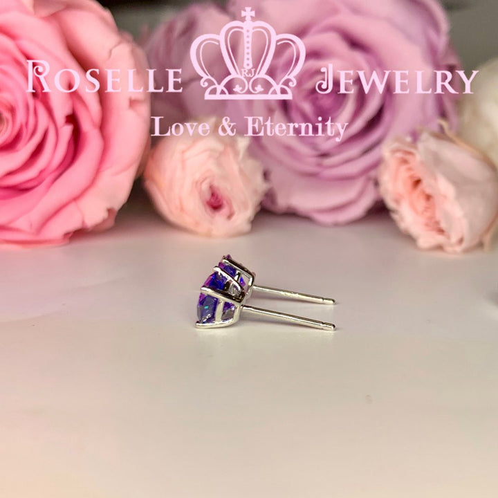 1.00CT Detachable Floral Stud Earrings - RR10 - Roselle Jewelry