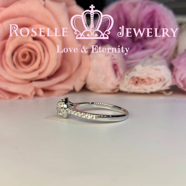 Halo Engagement Rings - V35 - Roselle Jewelry