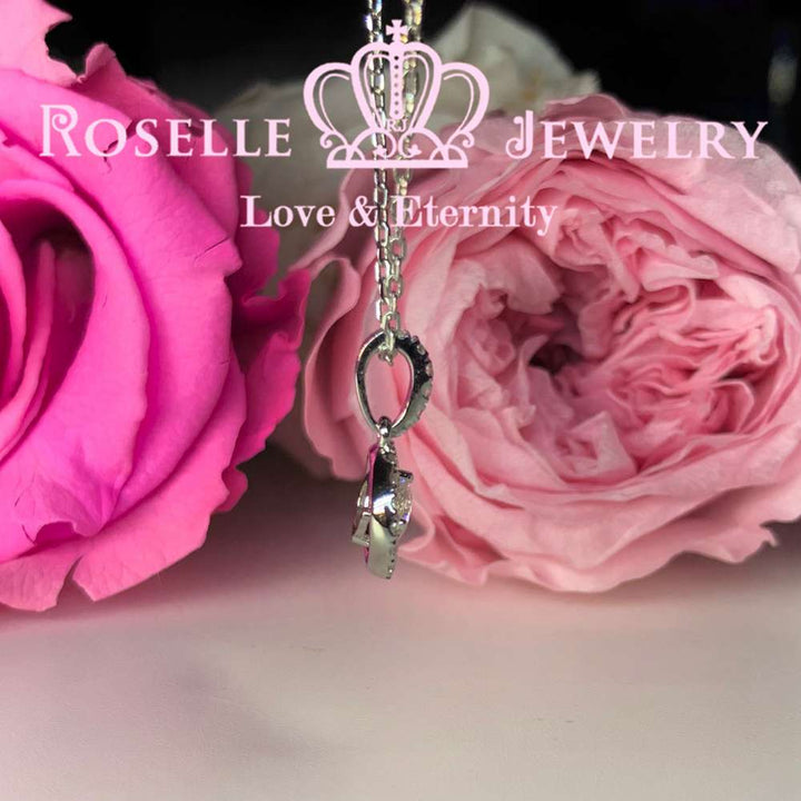 0.50CT Halo Drop Pendants - C13 - Roselle Jewelry