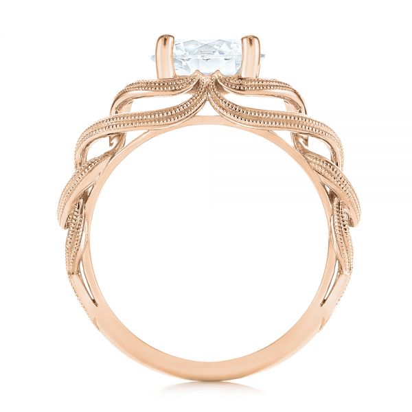 Intertwined Solitaire Diamond Engagement Ring [Setting Only] - EC060 - Roselle Jewelry