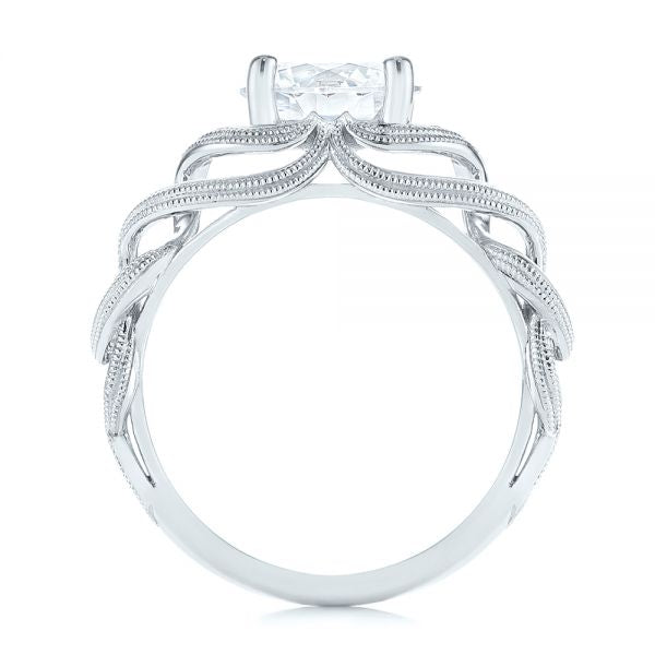 Intertwined Solitaire Diamond Engagement Ring [Setting Only] - EC060 - Roselle Jewelry