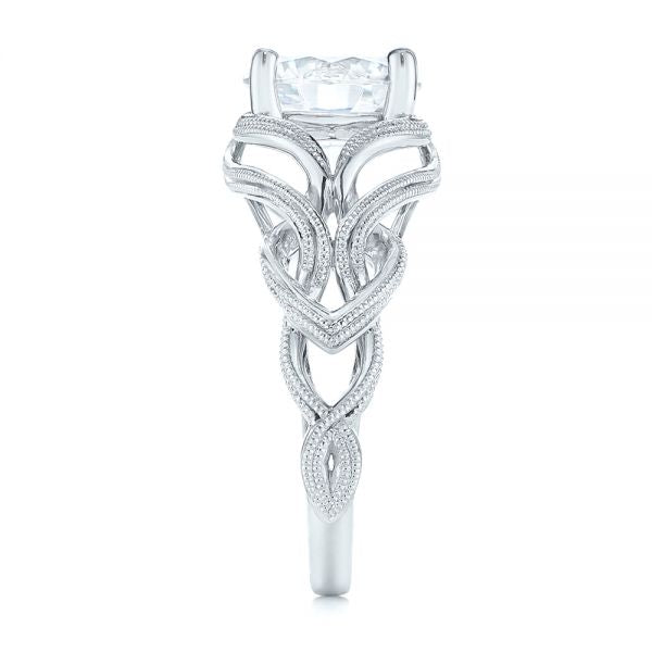 Intertwined Solitaire Diamond Engagement Ring [Setting Only] - EC060 - Roselle Jewelry