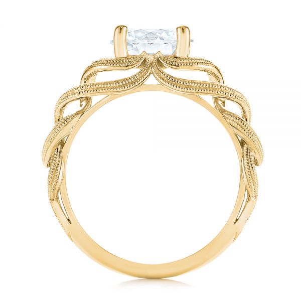Intertwined Solitaire Diamond Engagement Ring [Setting Only] - EC060 - Roselle Jewelry