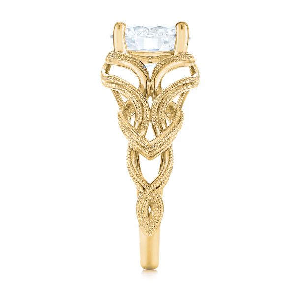 Intertwined Solitaire Diamond Engagement Ring [Setting Only] - EC060 - Roselle Jewelry