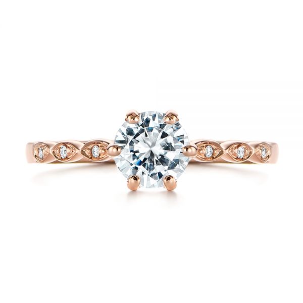Marquise Shaped Classic Diamond Engagement Ring [Setting Only] - EC058 - Roselle Jewelry