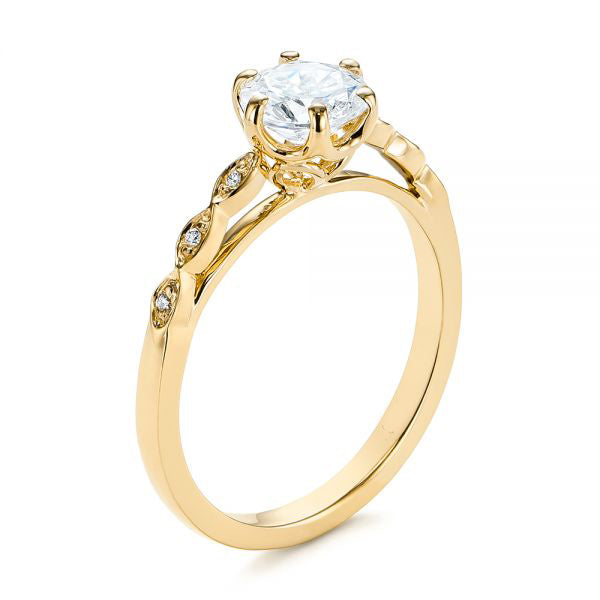 Marquise Shaped Classic Diamond Engagement Ring [Setting Only] - EC058 - Roselle Jewelry