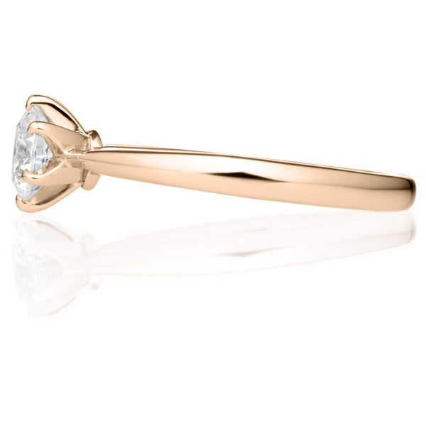 Six Prong Round Brilliant Engagement Ring [Setting Only] - EC010 - Roselle Jewelry