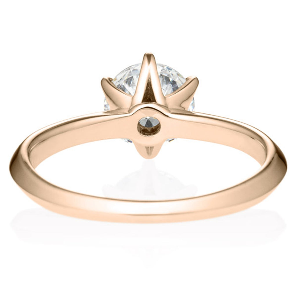 Six Prong Solitaire Round Brilliant Engagement Ring [Setting Only] - EC007 - Roselle Jewelry