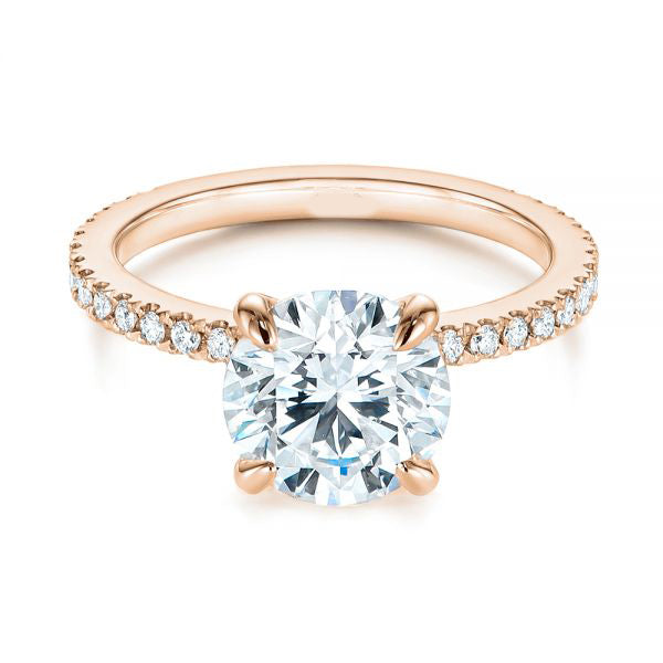 Peekaboo Blue Sapphire And Diamond Engagement Ring [Setting Only] - EC052 - Roselle Jewelry