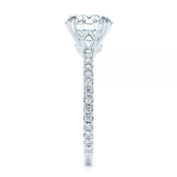 Peekaboo Blue Sapphire And Diamond Engagement Ring [Setting Only] - EC052 - Roselle Jewelry