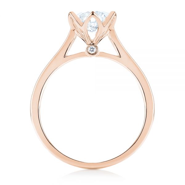 Peekaboo Diamond Solitaire Engagement Ring [Setting Only] - EC067 - Roselle Jewelry