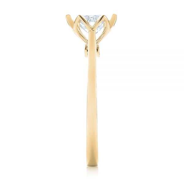 Peekaboo Diamond Solitaire Engagement Ring [Setting Only] - EC067 - Roselle Jewelry