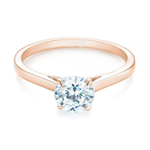 Peekaboo Princess Cut Diamond Engagement Ring [Setting Only] - EC034 - Roselle Jewelry