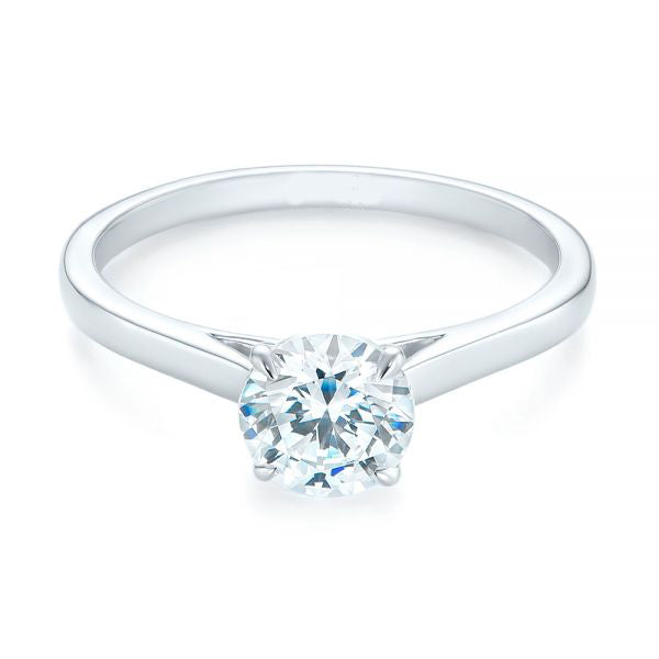 Peekaboo Princess Cut Diamond Engagement Ring [Setting Only] - EC034 - Roselle Jewelry