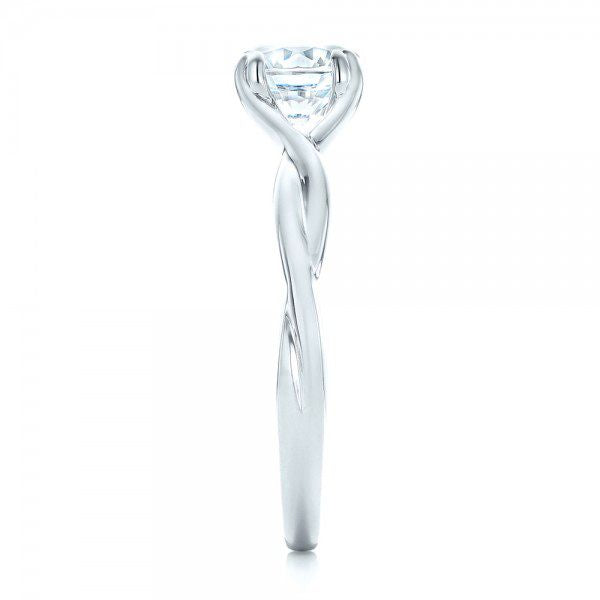 Petite Twist Solitaire Engagement Ring [Setting Only] - EC078 - Roselle Jewelry