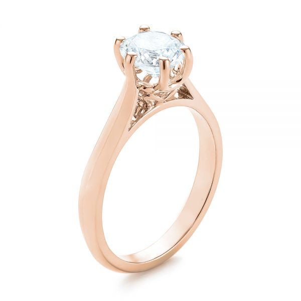 Six Prong Solitaire Diamond Engagement Ring [Setting Only] - EC043 - Roselle Jewelry
