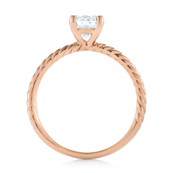 Twist Solitaire Diamond Engagement Ring [Setting Only] - EC044 - Roselle Jewelry
