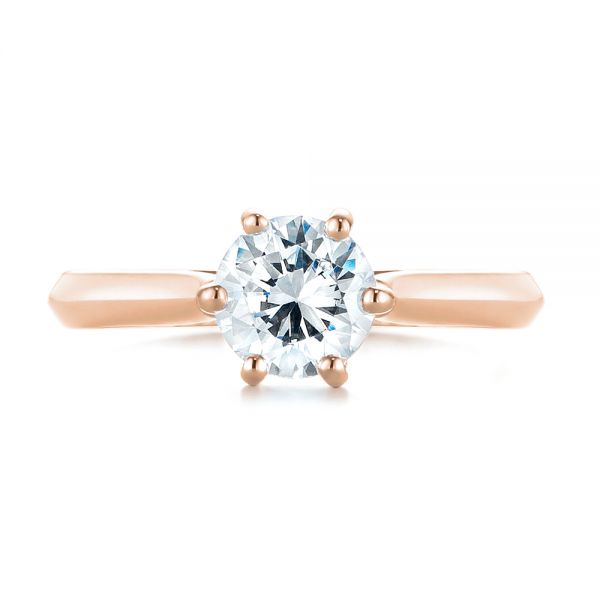 Six Prong Solitaire Diamond Engagement Ring [Setting Only] - EC043 - Roselle Jewelry