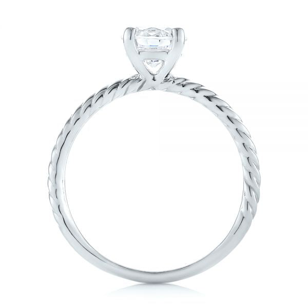 Twist Solitaire Diamond Engagement Ring [Setting Only] - EC044 - Roselle Jewelry