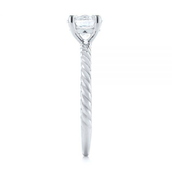 Twist Solitaire Diamond Engagement Ring [Setting Only] - EC044 - Roselle Jewelry