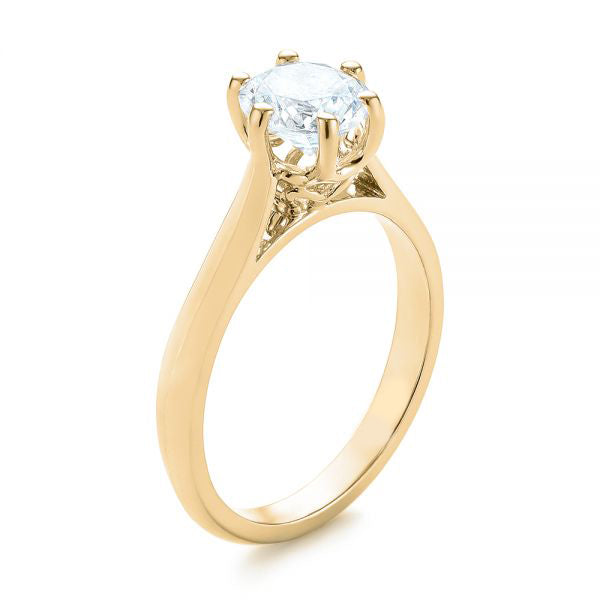 Six Prong Solitaire Diamond Engagement Ring [Setting Only] - EC043 - Roselle Jewelry