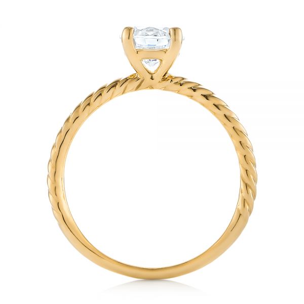 Twist Solitaire Diamond Engagement Ring [Setting Only] - EC044 - Roselle Jewelry