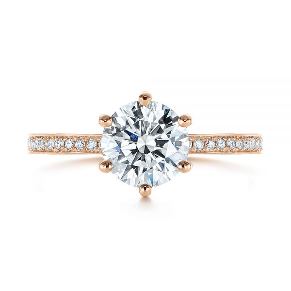 Six Prong Classic Diamond Engagement Ring [Setting Only] - EC050 - Roselle Jewelry