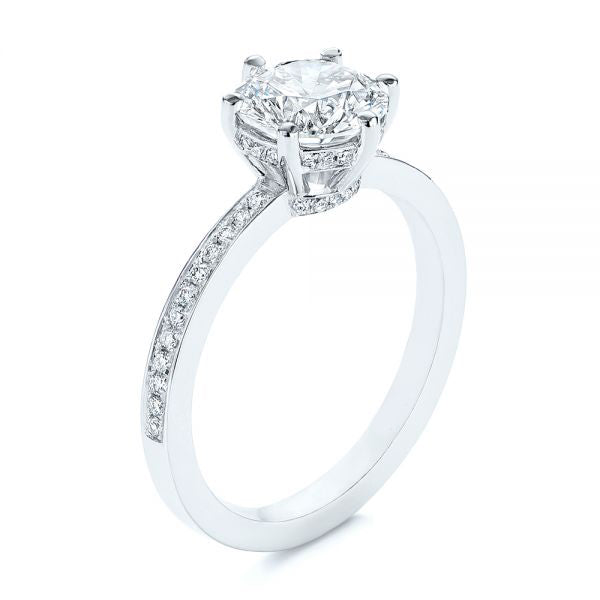 Six Prong Classic Diamond Engagement Ring [Setting Only] - EC050 - Roselle Jewelry