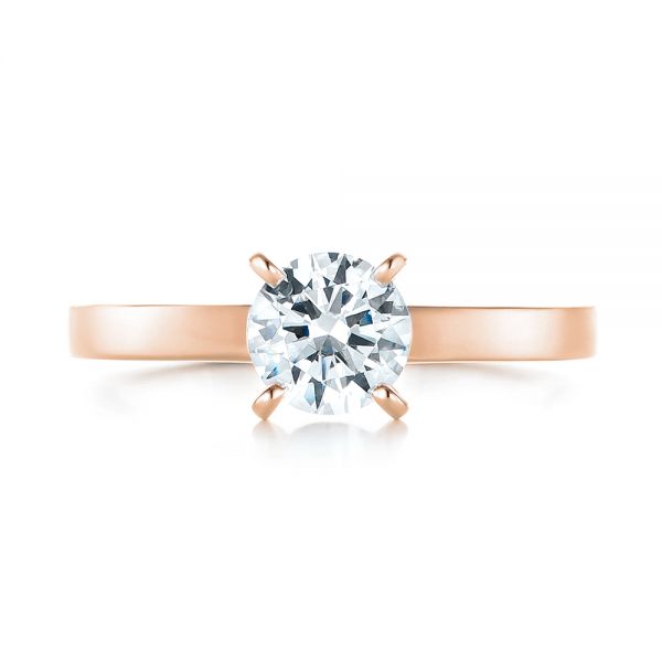 Four Prong Solitaire Engagement Ring [Setting Only] - EC082 - Roselle Jewelry