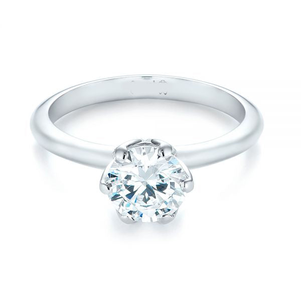 Solitaire Engagement Ring [Setting Only] - EC004 - Roselle Jewelry