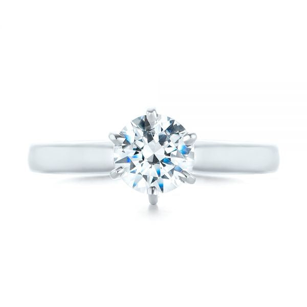 Six Prong Diamond Engagement Ring [Setting Only] - EC045 - Roselle Jewelry