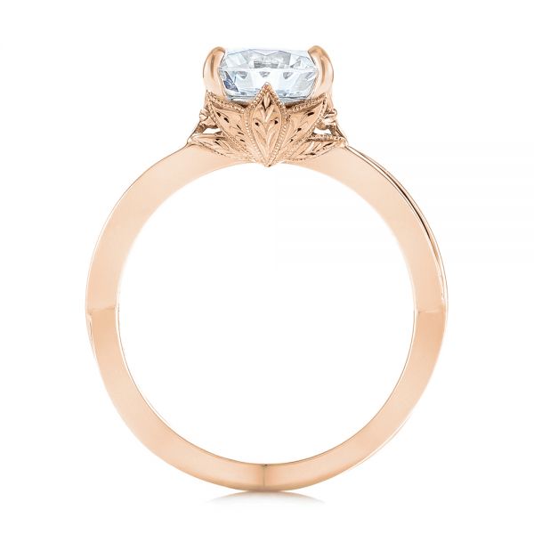 Two Tone Solitaire Diamond Engagement Ring [Setting Only] - EC066 - Roselle Jewelry