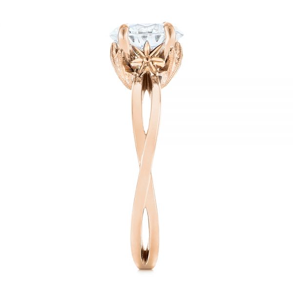 Two Tone Solitaire Diamond Engagement Ring [Setting Only] - EC066 - Roselle Jewelry