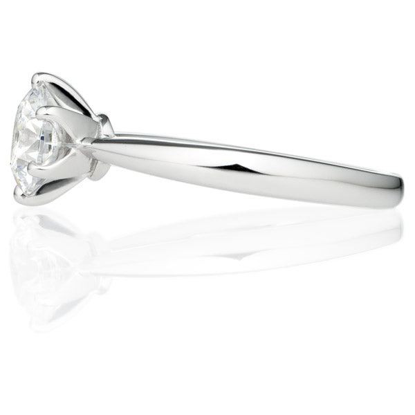 Six Prong Round Brilliant Engagement Ring [Setting Only] - EC010 - Roselle Jewelry